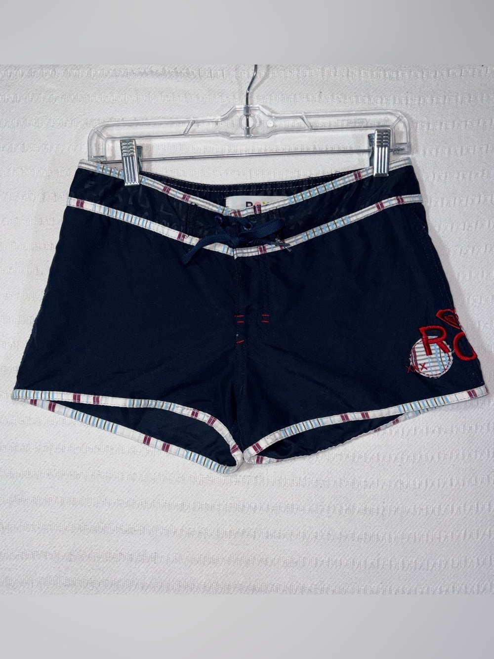 Vintage Roxy Womens Y2K Mini Boardshorts Size M Embroidered Surf Swim Shorts